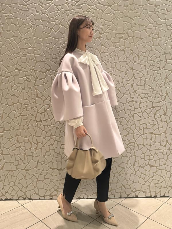 Amazon.co.jp: [セルフォード] ボリュームスリーブポンチコート